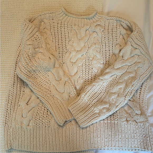 La Ligne Sweaters - La Ligne Cream Cable Knit Pullover